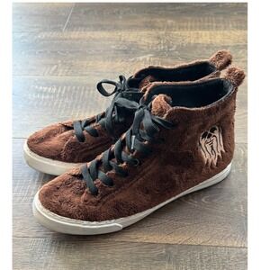 Star Wars Chewbacca Sneakers Fuzzy High Top Shoes‎ Cosplay Brown